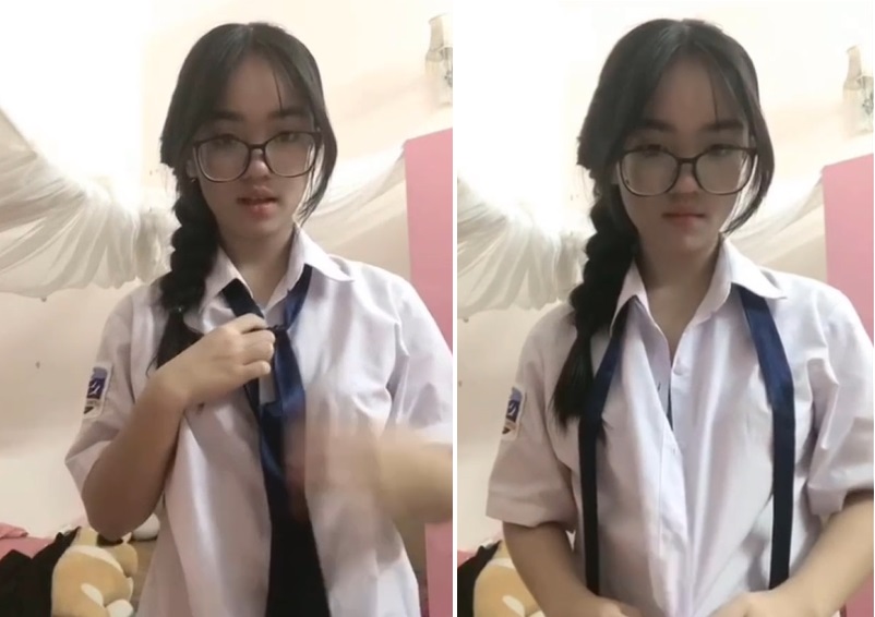 Clip sex nữ sinh xinh kính cận đỉnh chóp - sex viet