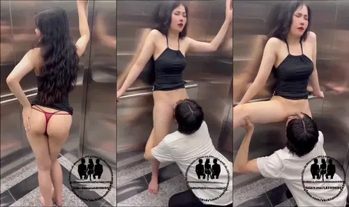 [sex clip] Gặp trai lạ trong thang máy em phô dâm và được vét máng luôn